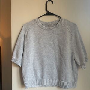 Abercrombie & Fitch Heather Gray Crew Neck Sweater